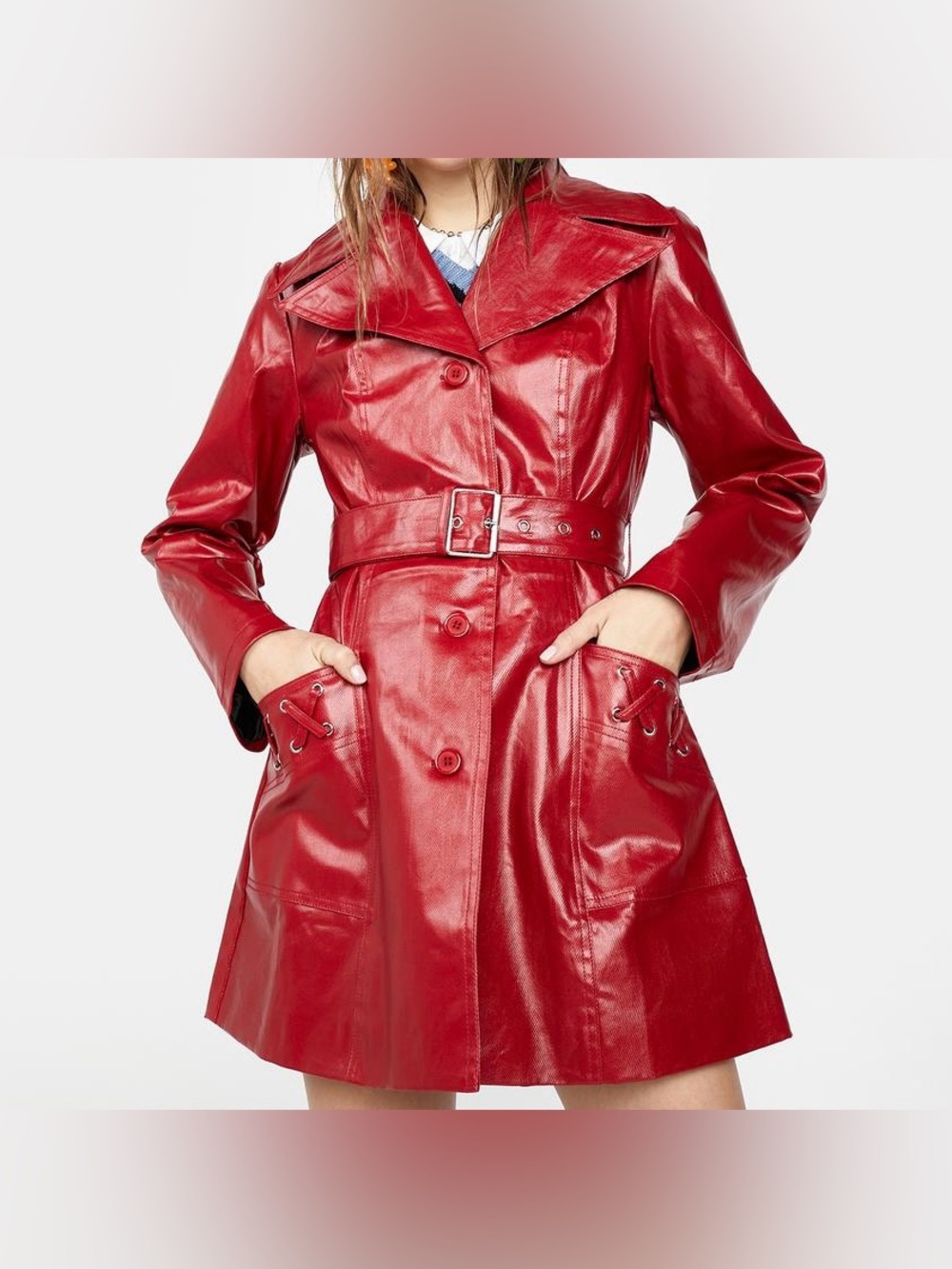 NWT Delia’s by Dolls Kill Rendezvous Vegan Leather Trench Coat